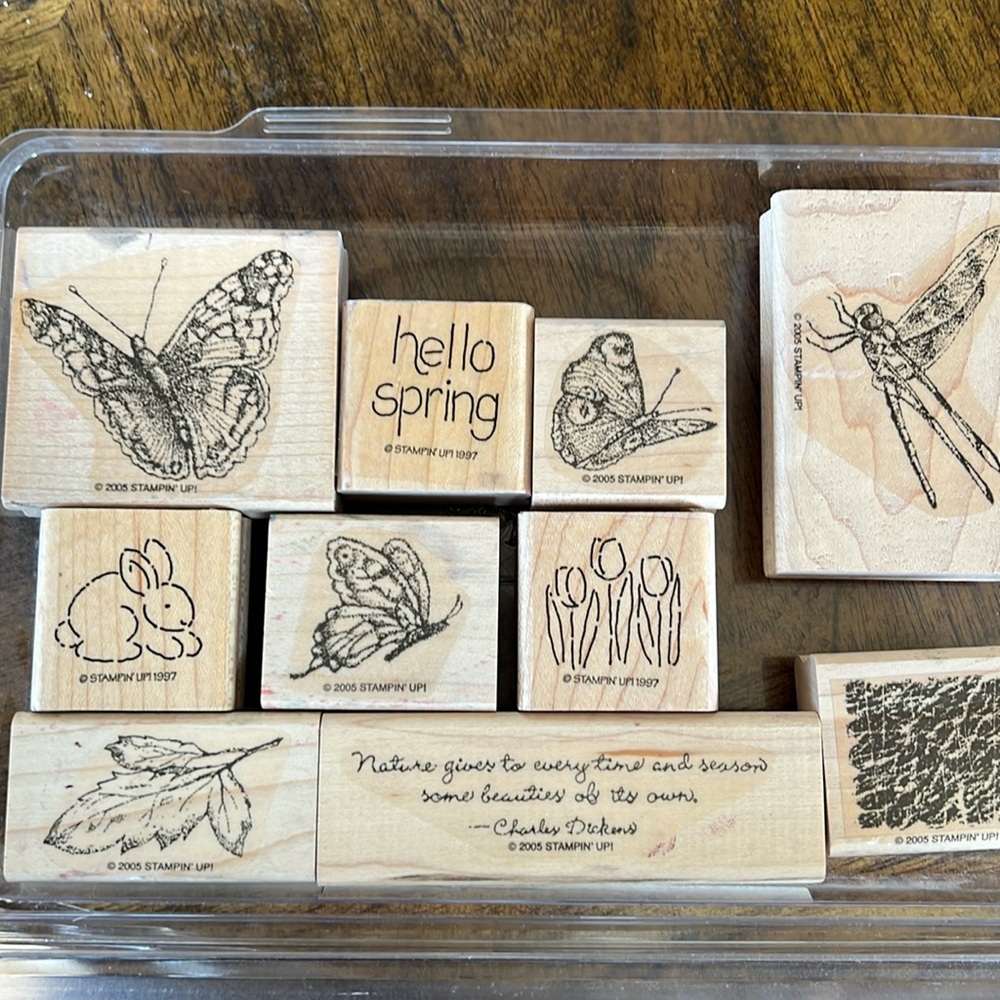 Stampin’ Up! Gossamer Wings+ Wooden Rubber Stamp Set with Nature Designs